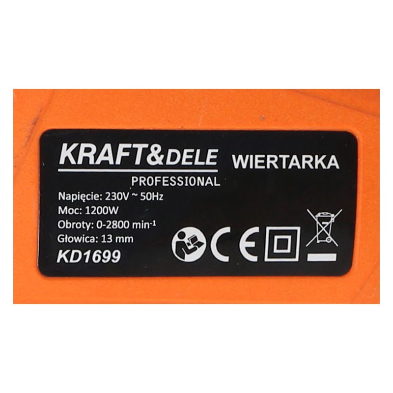 Wiertarka elektryczna 1200W 0-2880min 13mm KD1699