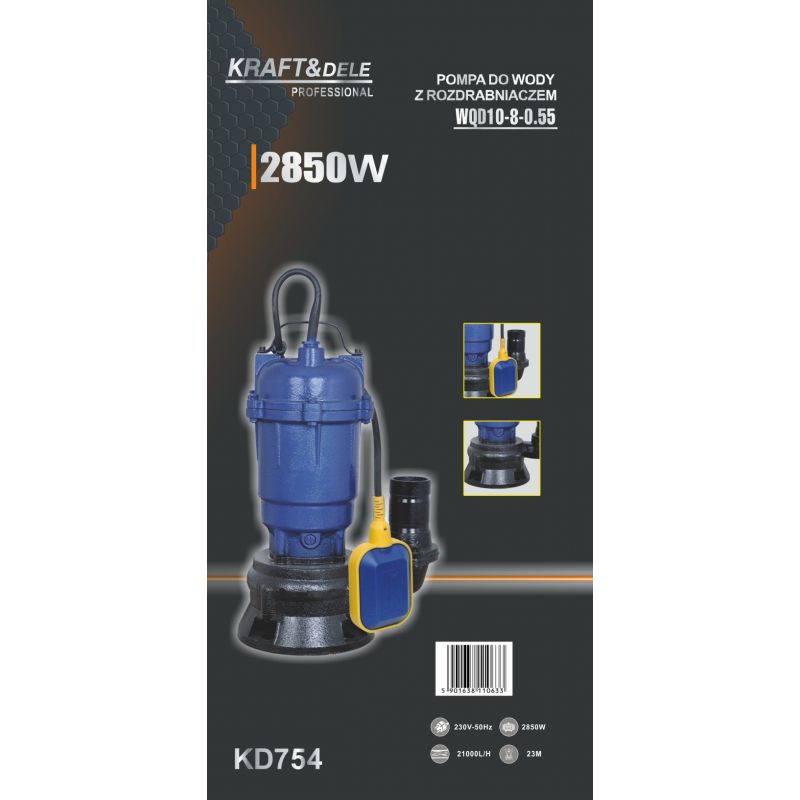 Pompa do szamba z rozdrabniaczem 2850w KD754