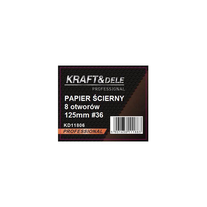 Papier ścierny 50szt. krążek 125mm P36 na rzep KD11806