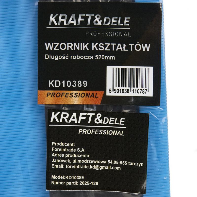 Wzornik szablon przymiar kształtów 125mm KD10387