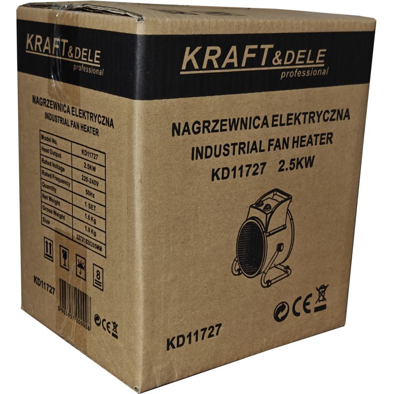 Nagrzewnica elektryczna farelka 2,5kW 230V KD11727