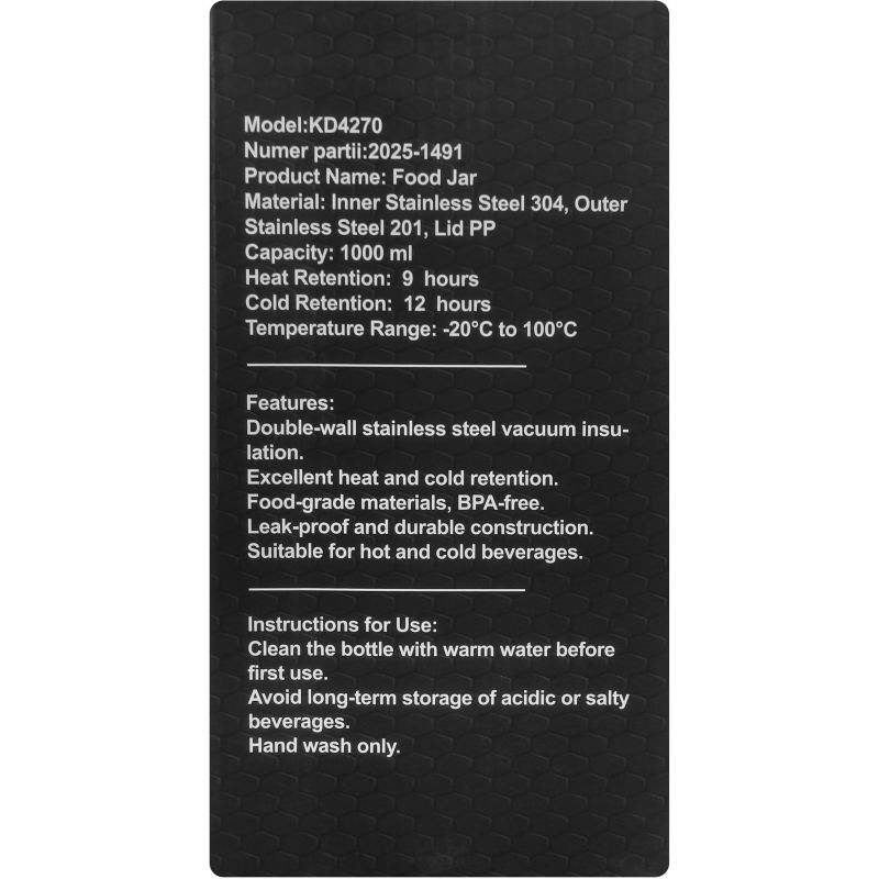Termos obiadowy 1L + pokrowiec KD4270