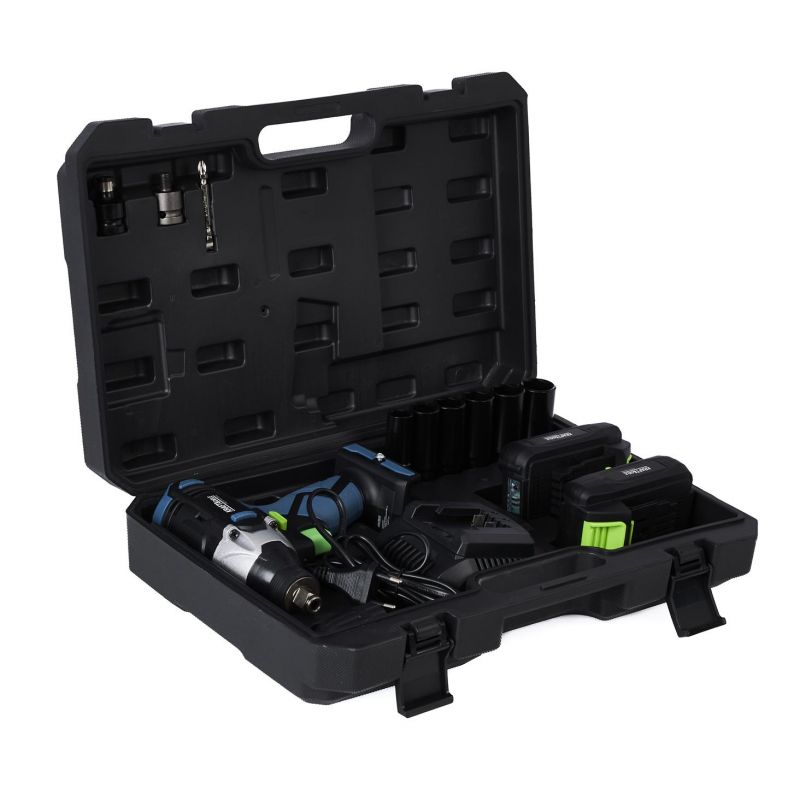 Klucz udarowy akumulatorowy 21V - zestaw z nasadkami KD3407