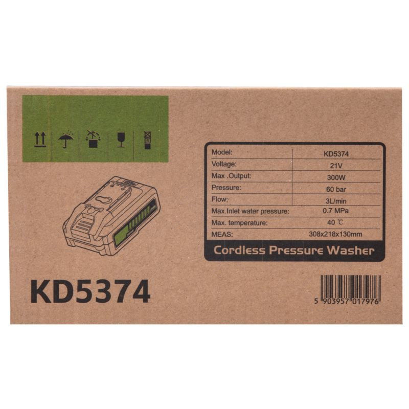 Myjka akumulatorowa 300W 21V 3Ah KD5374