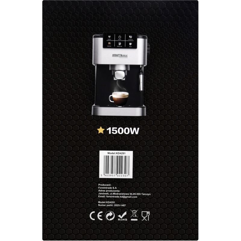 Ekspres ciśnieniowy do kawy 1500W 20 bar KD4291