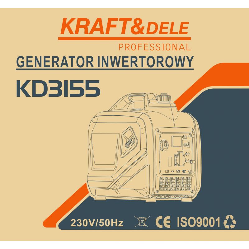 Inverterový generátor 2,6 kw KD3155