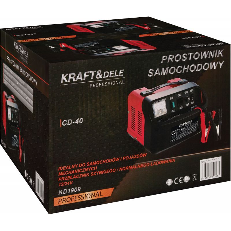 Prostownik samochodowy 12 24V 40A 300Ah KD1909