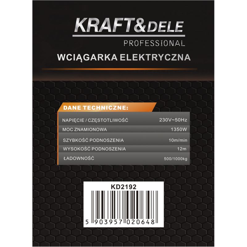 Wyciągarka elektryczna 230V 1350W KD2192