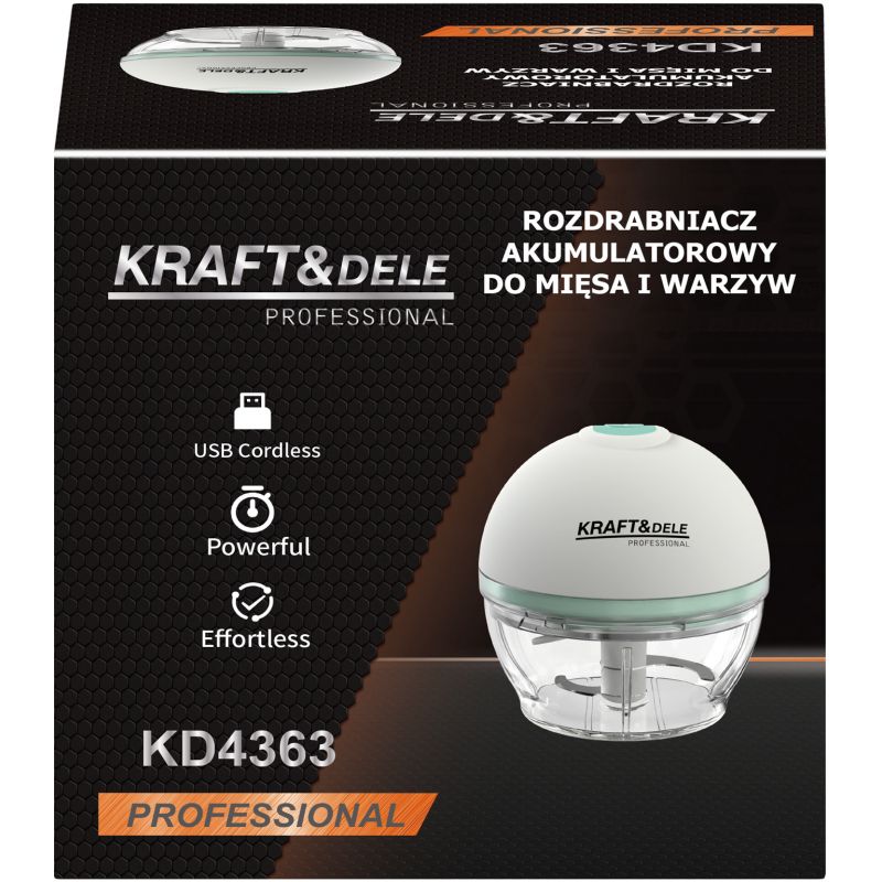 Rozdrabniacz akumulatorowy do mięsa i warzyw 150ml KD4363