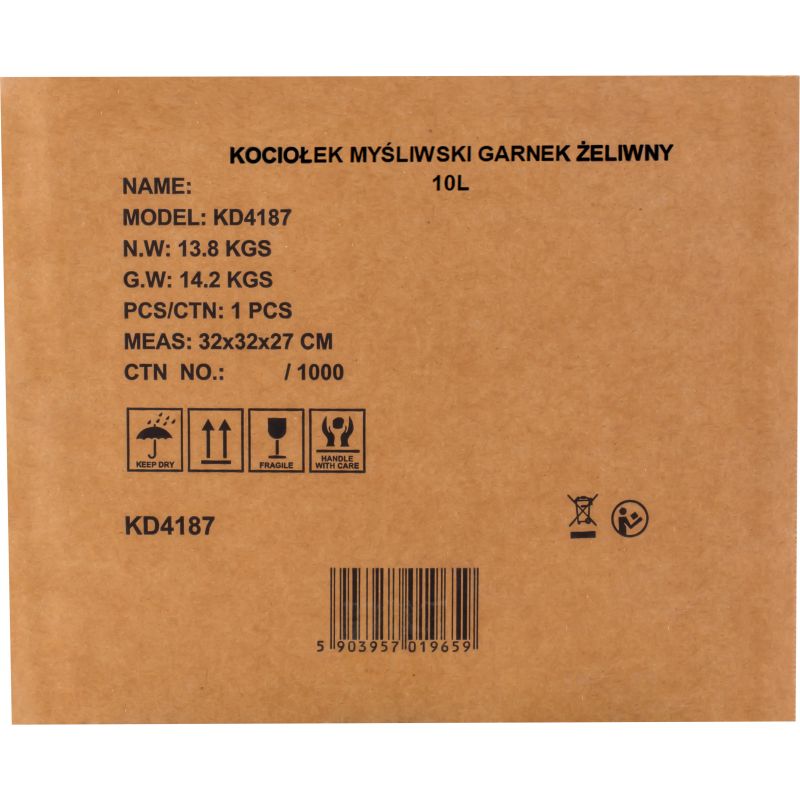 Lovecký kotol / liatinový kotol 10L KD4187