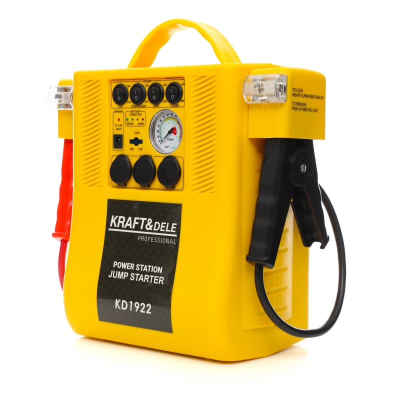 Jump starter 4W1 - urządzenie wielofunkcyjne - rozruch, kompresor, latarka KD1922