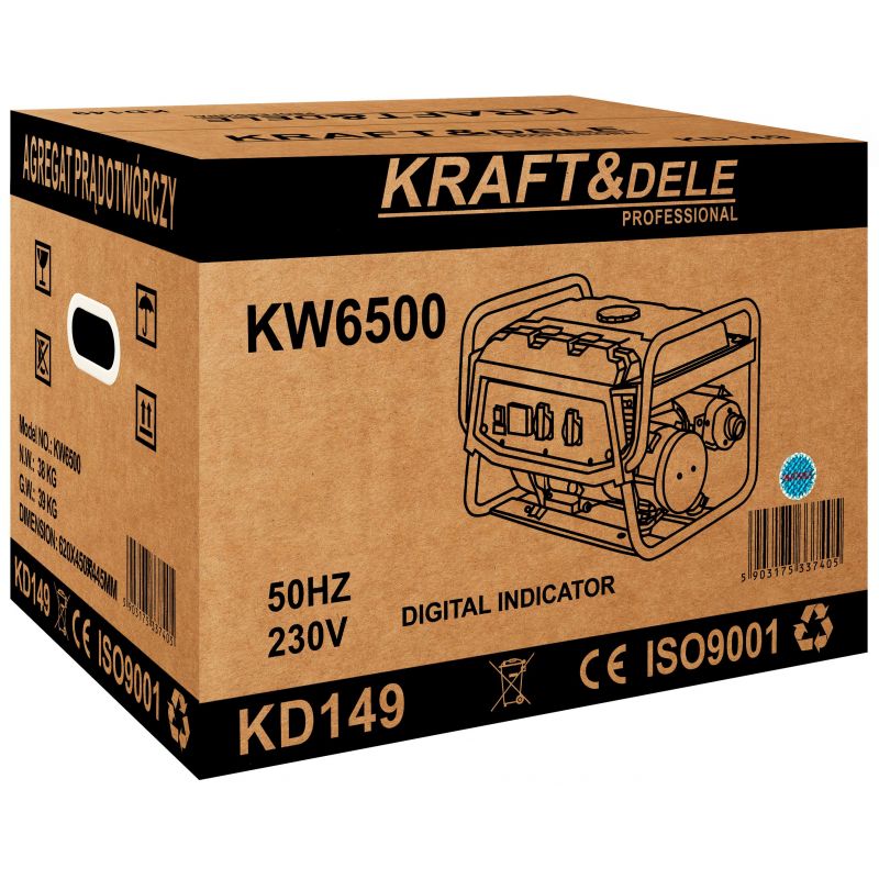 Generátorová súprava 3500W LCD voltmeter 12/230V KD149