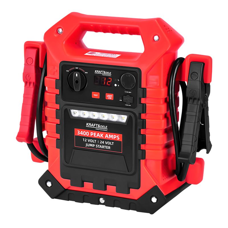 Jump-starter 3400/1400A 12/24V+OŚWIETLENIE KD5345