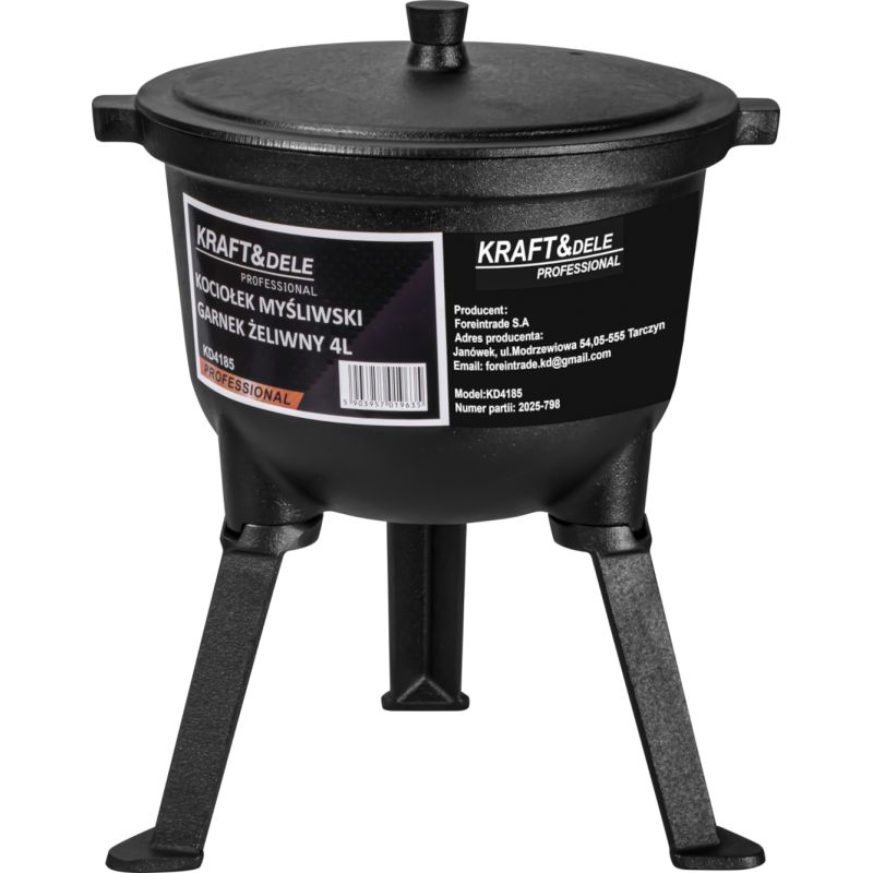 Kociołek myśliwski / Garnek żeliwny 4L KD4185