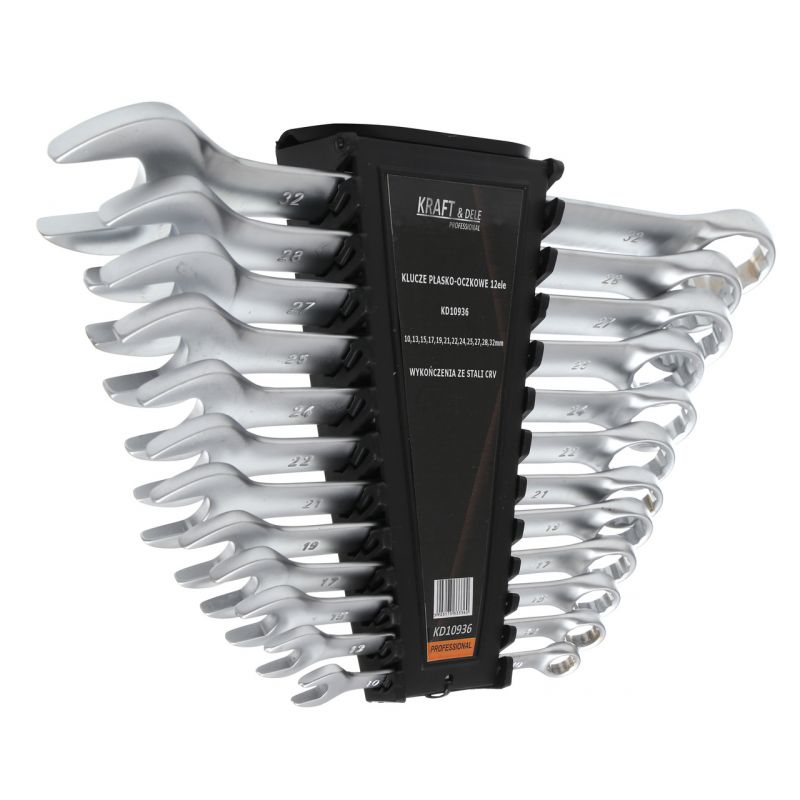 Klucze płasko-oczkowe 12el. KD10936