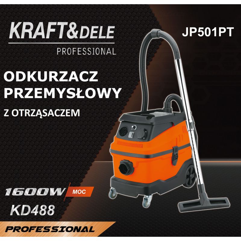 Odkurzacz przemysłowy budowlany do gipsu z otrząsaczem KD488