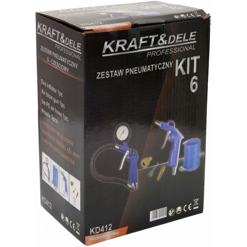 Pneumatická sada, 6 dielov, KD412