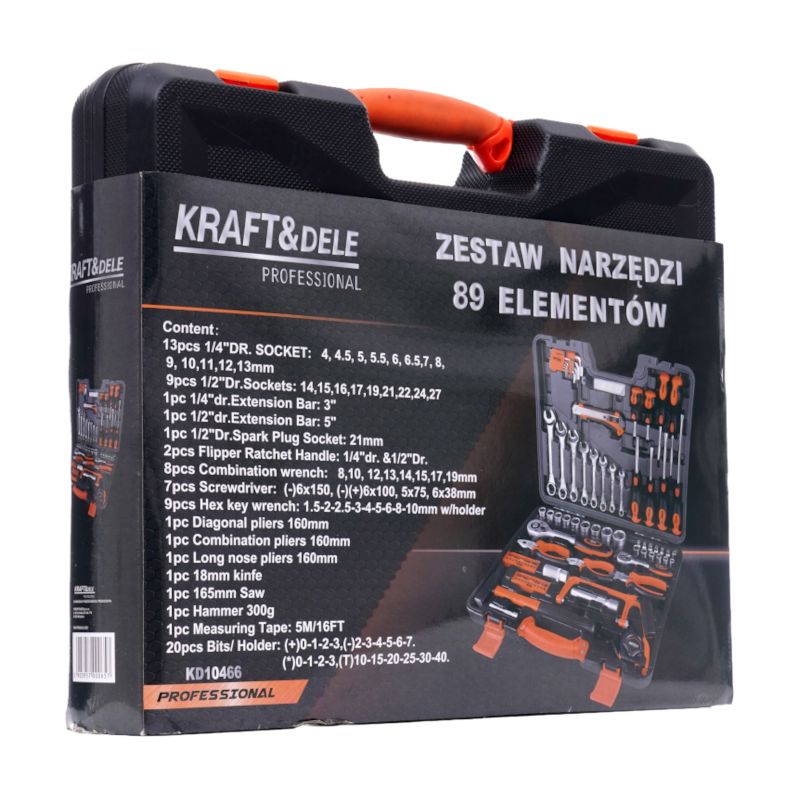 Zestaw narzędzi 89el. KD10466