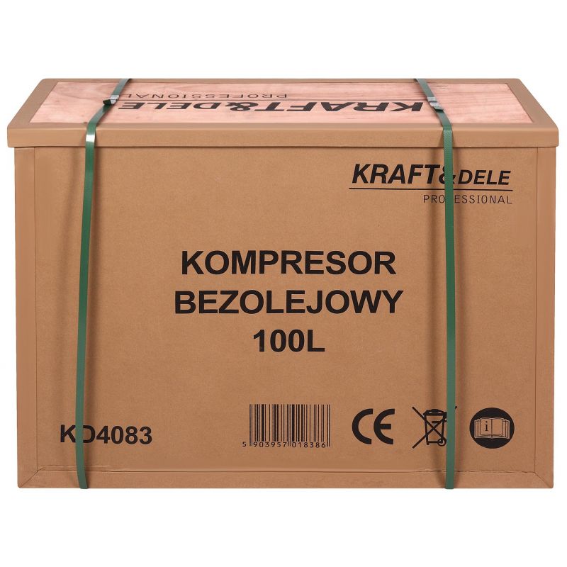 Kompresor bezolejowy 100L 2x2200W KD4083