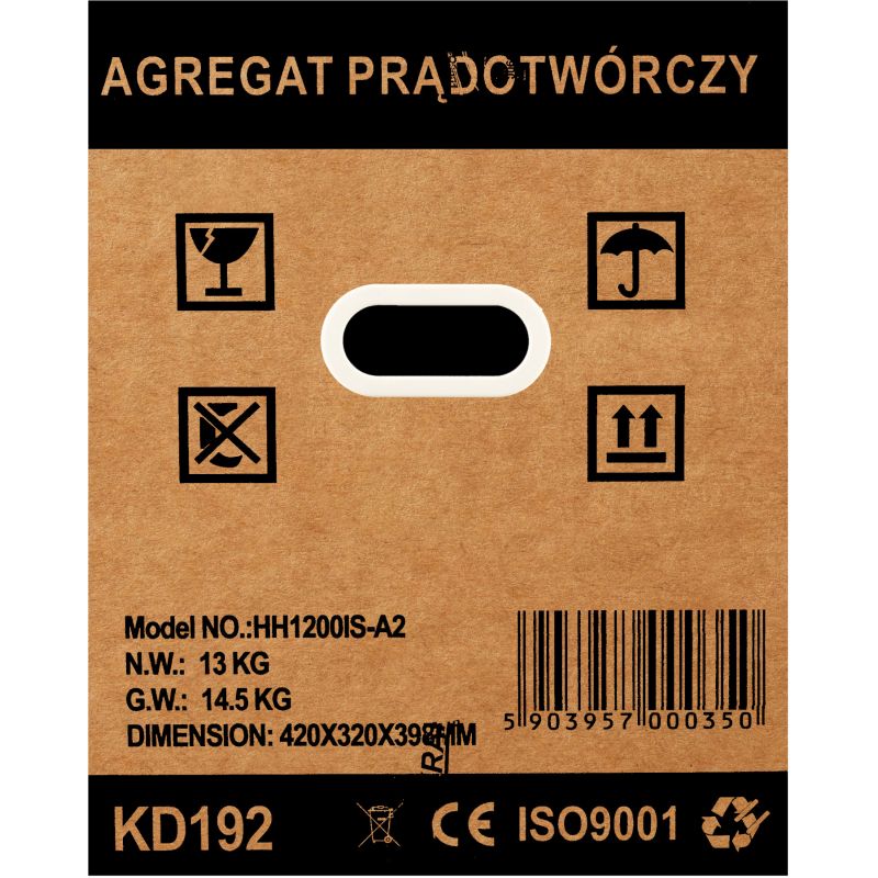Invertorový generátor 1500W KD192