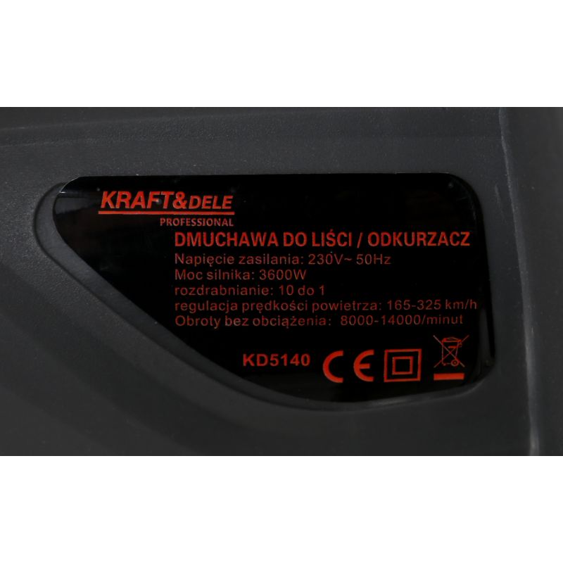 Elektrický fúkač/vysávač 3600 W, model KD5141