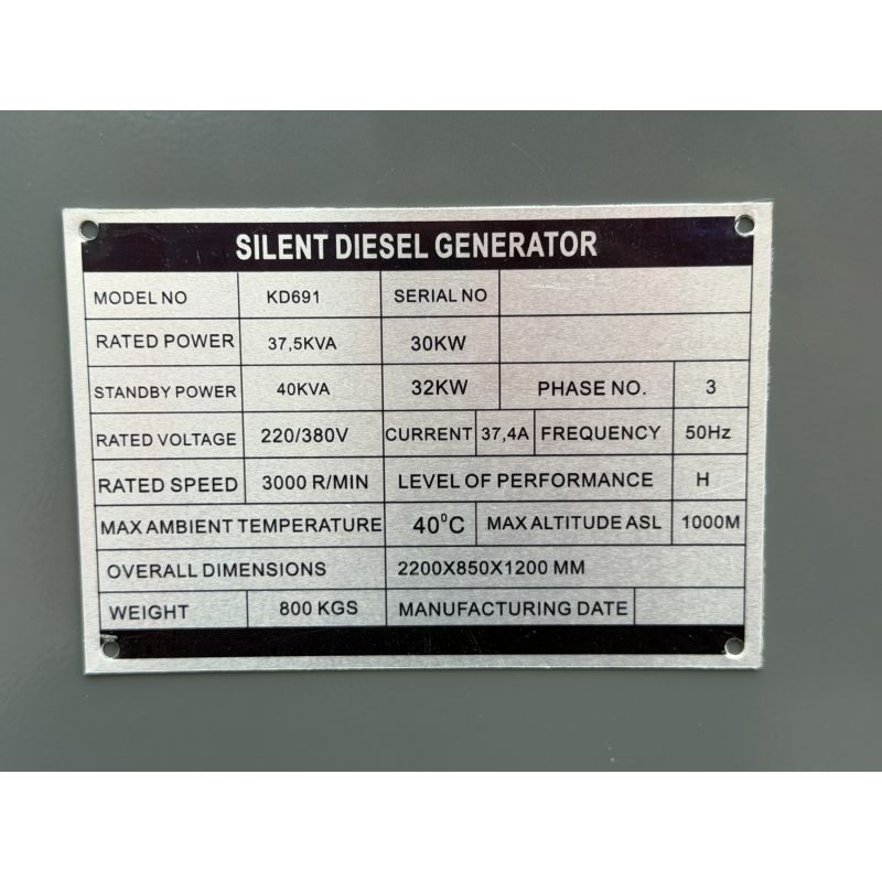 Agregat prądotwórczy DIESEL 30/32kW KD691