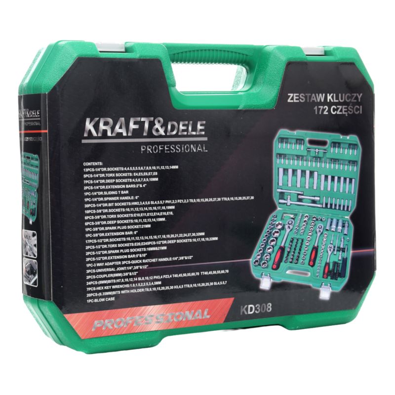 Zestaw Kluczy Klucze Nasadowe TORX KD308 172el. Walizka