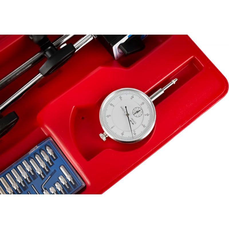 Czujnik zegarowy + statyw magnetyczny 0-10mm + końcówki KD11291