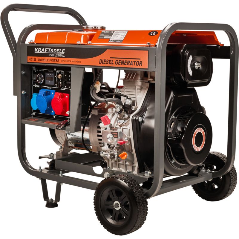 Dieselový generátor 8 kW, výkon pri 80 % zaťažení, 230/380 V, model KD126