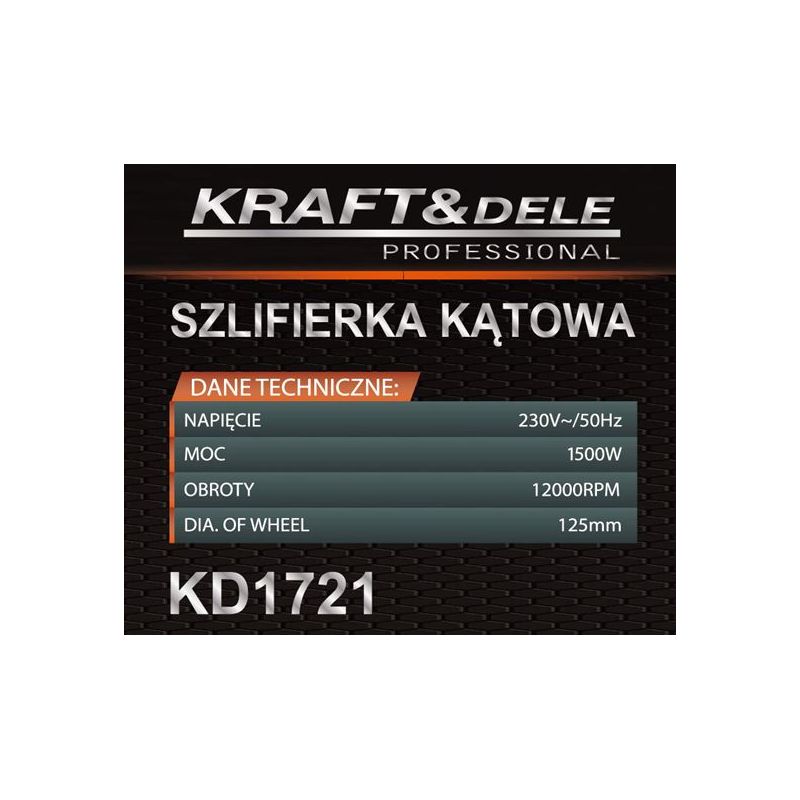 Szlifierka kątowa 1500W KD1721