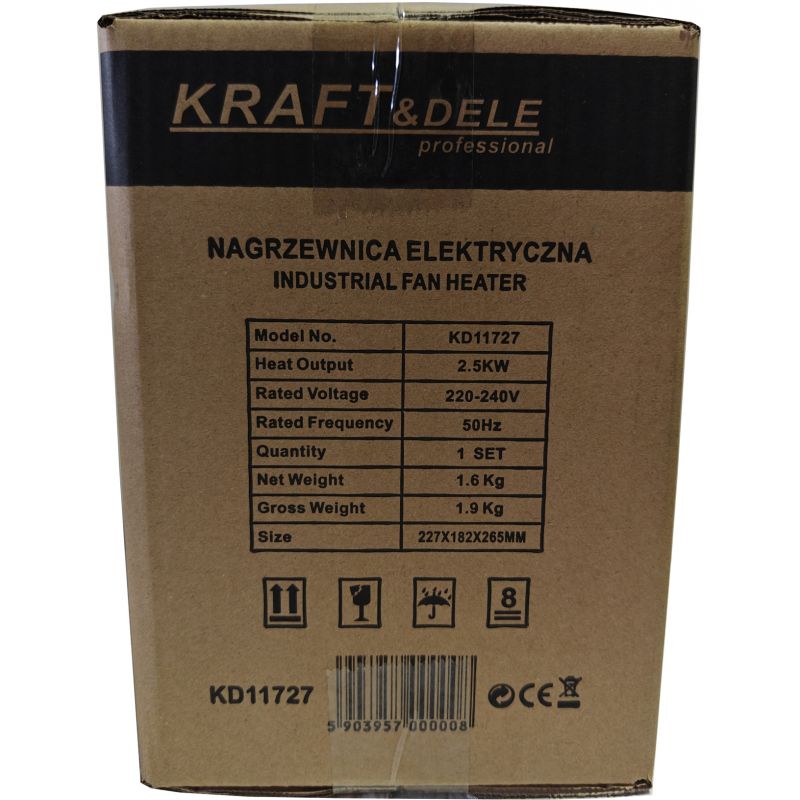 Nagrzewnica elektryczna farelka 2,5kW 230V KD11727