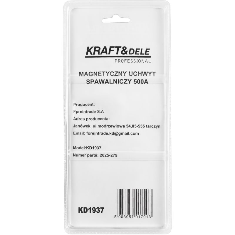 Uchwyt spawalniczy magnetyczny 500A KD1937