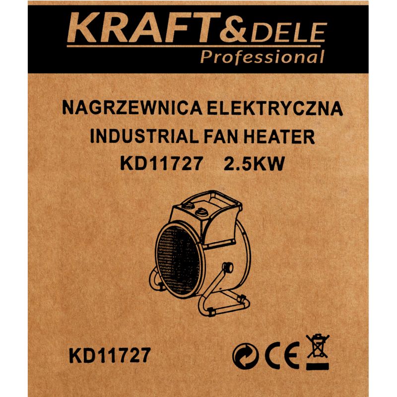 Nagrzewnica elektryczna farelka 2,5kW 230V KD11727