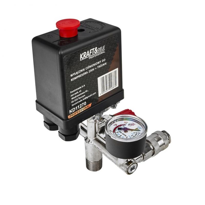 Tlakový spínač pre kompresor, 8 barov, 230 V, KD11270