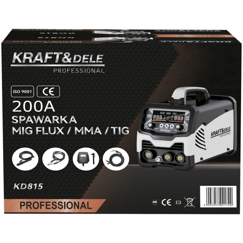 Spawarka MIG Flux/MMA/TIG 200A KD815