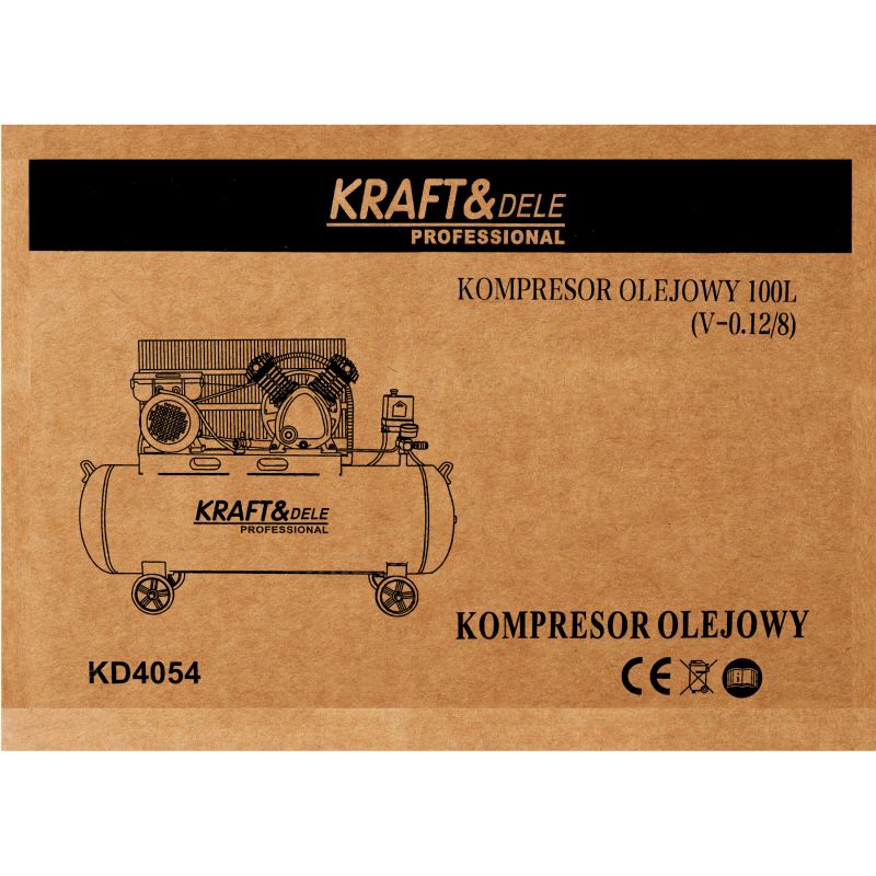 Kompresor olejowy 100L 2 TŁOKI 230V KD4054