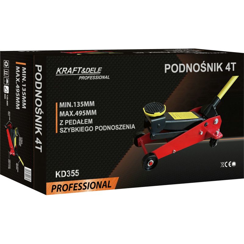 Podnośnik Hydrauliczny 4T 135-495MM KD355