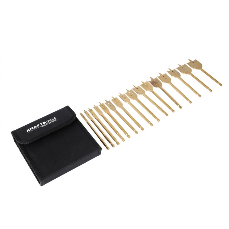 Zestaw wierteł łopatkowych 6-38mm 16szt. KD10637