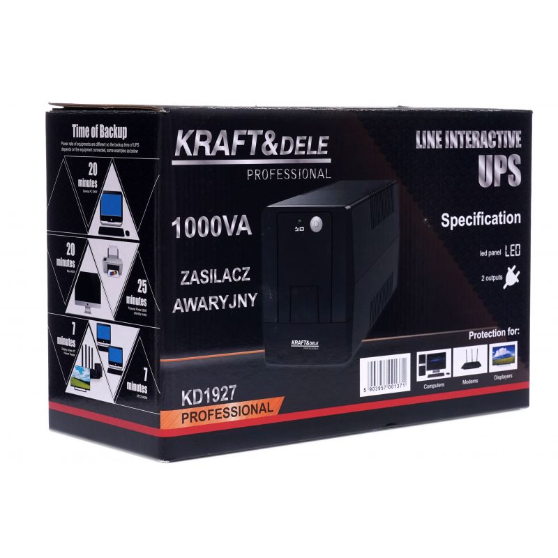 Zasilacz awaryjny UPS 1000VA LED KD1927