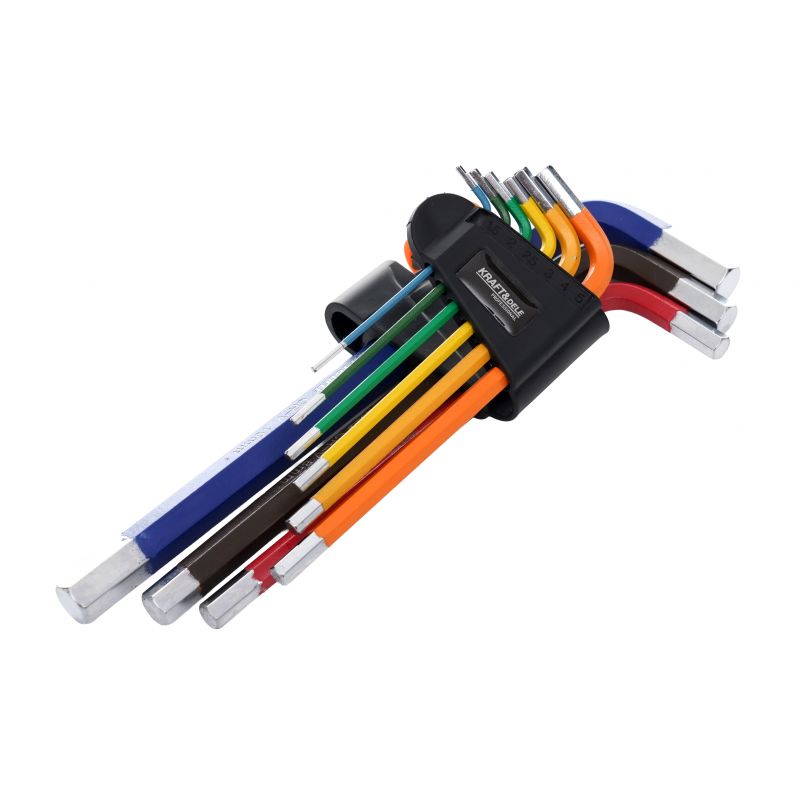 Zestaw kolorowych imbusów hex 9 el. KD11931