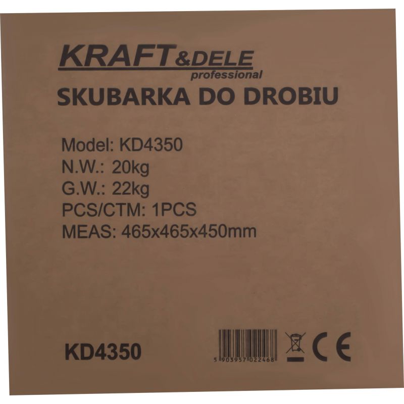 Skubarka do drobiu 550W 400mm KD4350