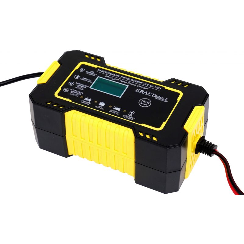 Automatyczny prostownik akumulatorowy LCD 12V / 6A KD1290