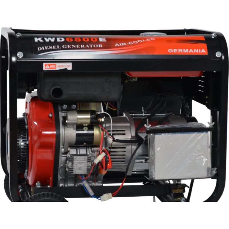 Dieselový generátor 6500 W, 12/230/380 V, model KD120