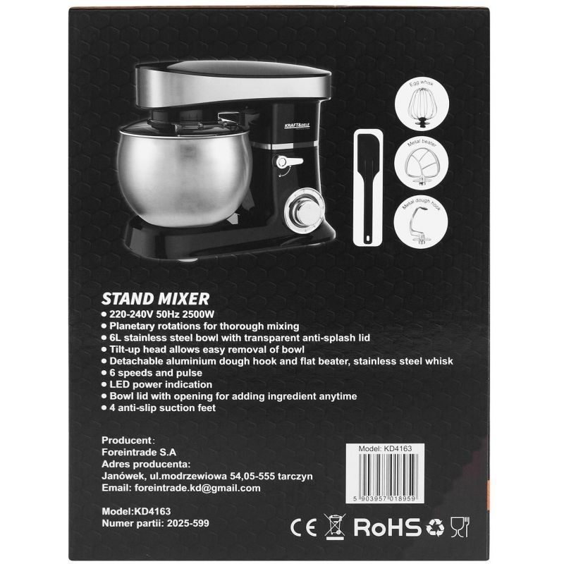 Planetárny miešač 6L 2500W KD4163
