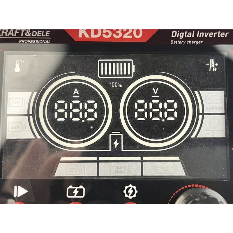 Prostownik z rozruchem 12/24V 50-800Ah 55A rozruch 500A KD5320