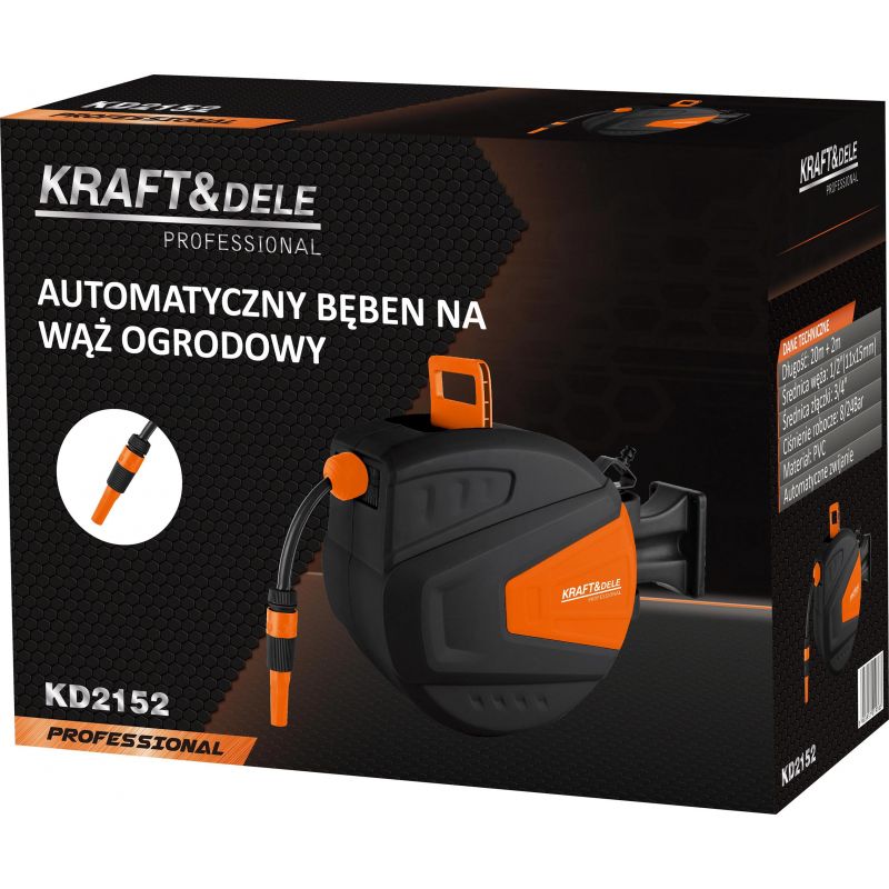 Wąż ogrodowy zwijany 20m+2m 1/2" KD2152