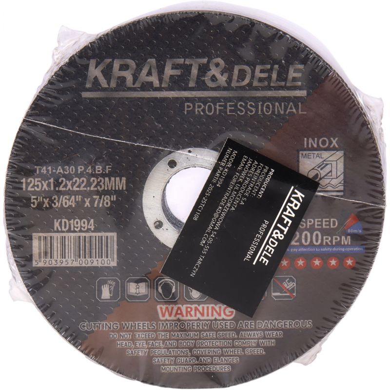 Tarcza do metalu 125x1.2x22,23 mm KD1994