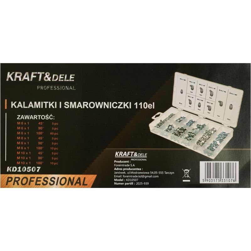 Kalamitki i smarowniczki 110 el. KD10507