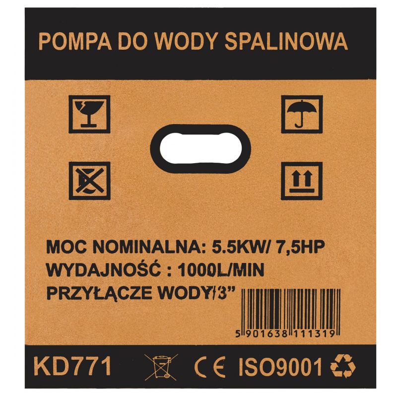 Motopompa pompa spalinowa 3" do wody 1000l/min KD771