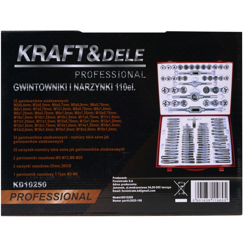 Gwintowniki i narzynki 110el. KD10250